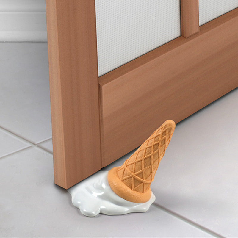 Tope de Puerta de Silicona con Diseño Creativo de Helado
