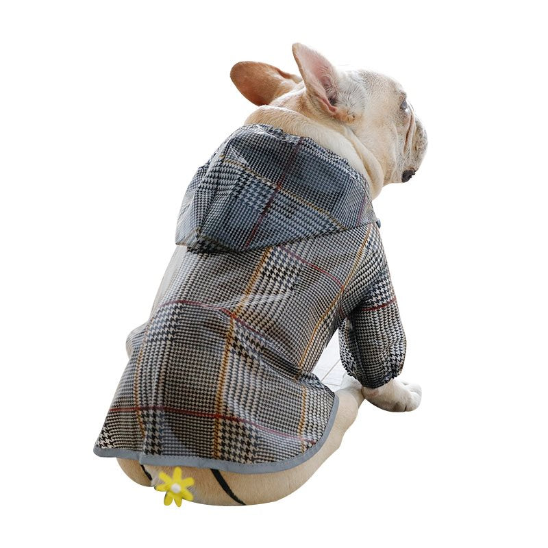 Impermeable de Cuadros Escoceses para Perro