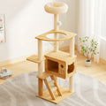 Torre para Gatos Moderna 48.8" de Madera con Hamaca de Acrílico