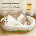 Rascador de Cartón Corrugado Blanco - Cama Rascadora para Gatos