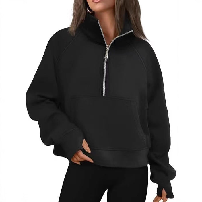 Jersey Fleece Suave Medio Cremallera