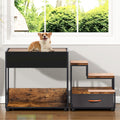 Cama Elevada para Perros Multinivel con Mirador, Esponja y Almacenaje Vintage
