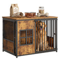 Jaula de Madera para Perro Grande con Mueble y Almacenamiento Superior