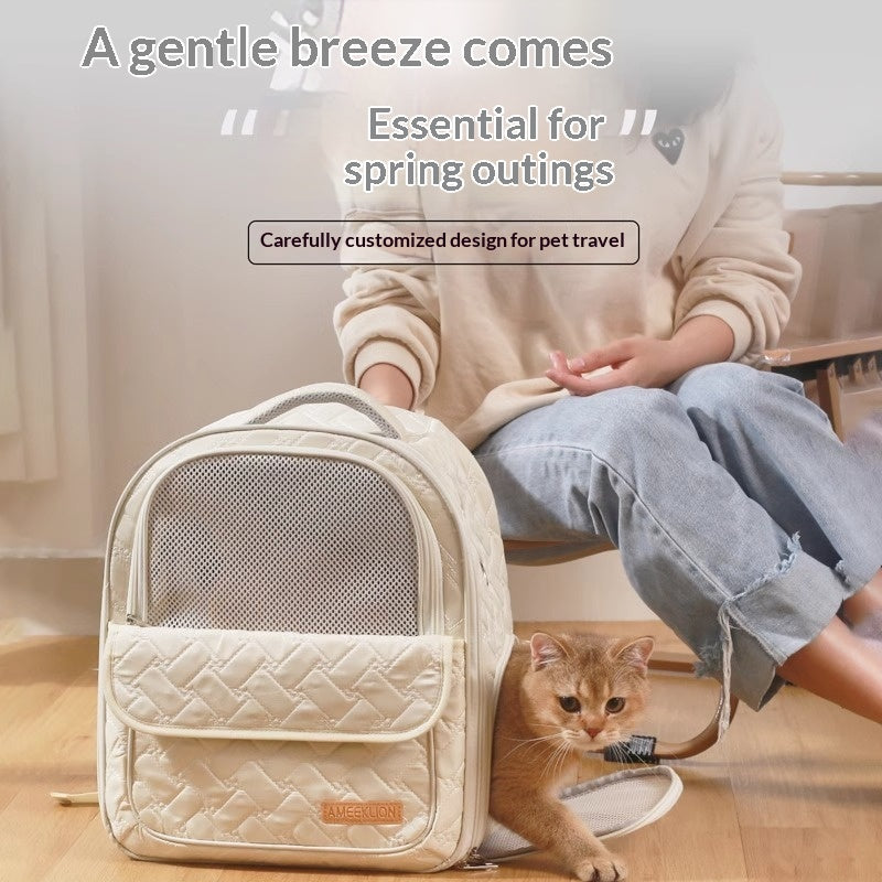 Transportín Cápsula Espacial para Gatos, Ligero y Portátil tipo Mochila