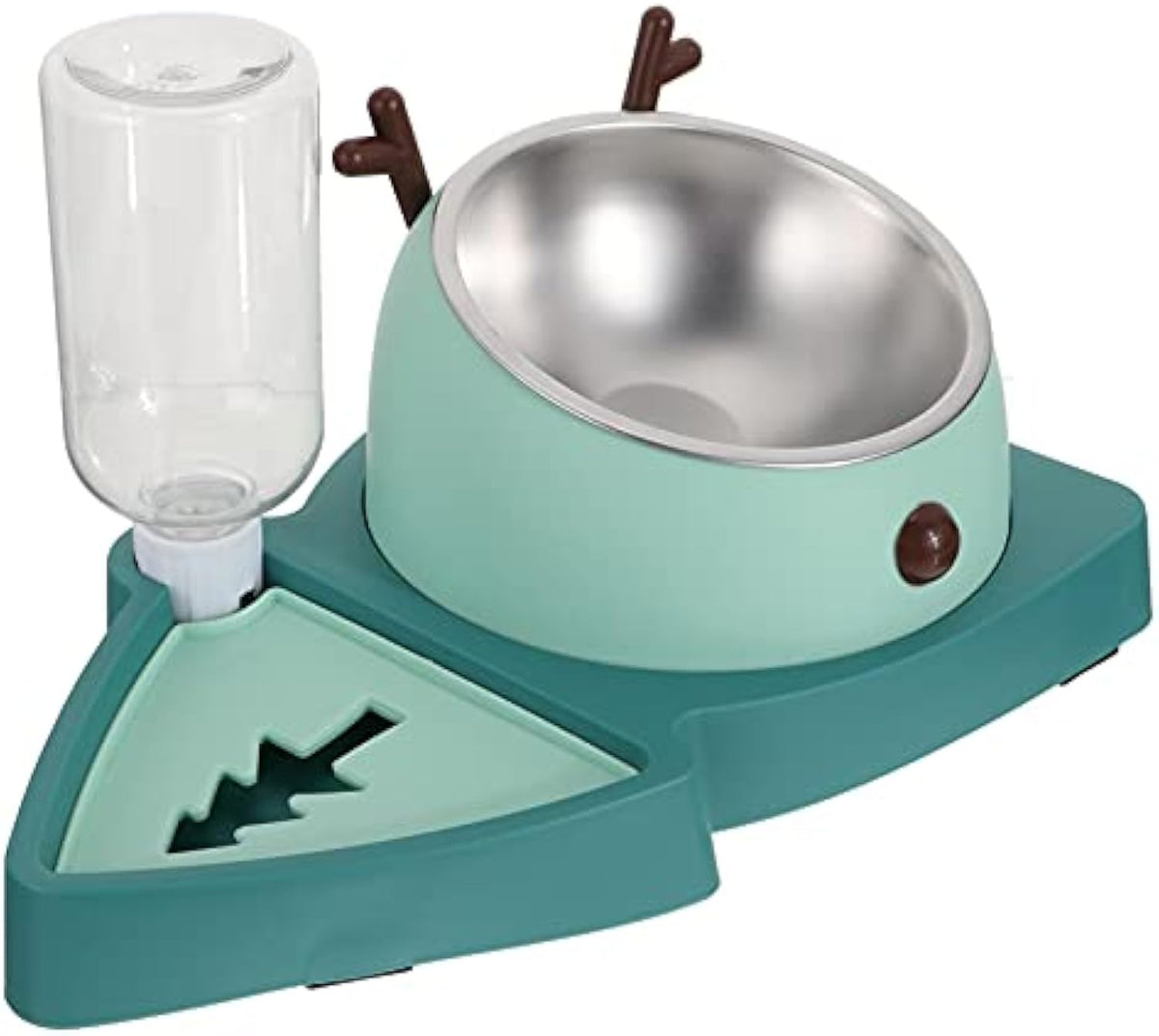 Comedero Lento para Perros con Bandeja de Agua Desmontable Antihormigas