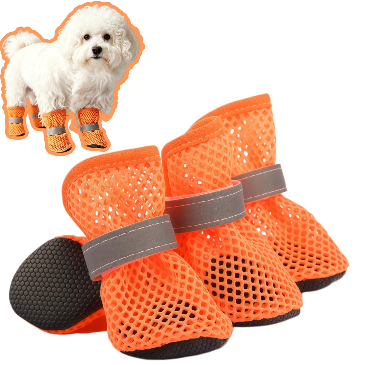 Zapatos para Perros Pequeños en Pavimento Caliente, Botas de Verano Transpirables