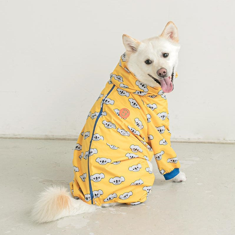 Impermeable con Capucha para Perro - Diseño Cuatro Patas