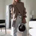 Blazer Retro Otoño/Invierno Elegante